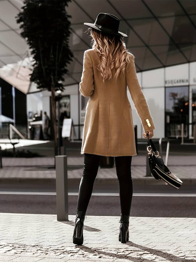 Manteau Tailleur à Double Boutonnage pour Femme – Outerwear Hiver Chic - Image 4