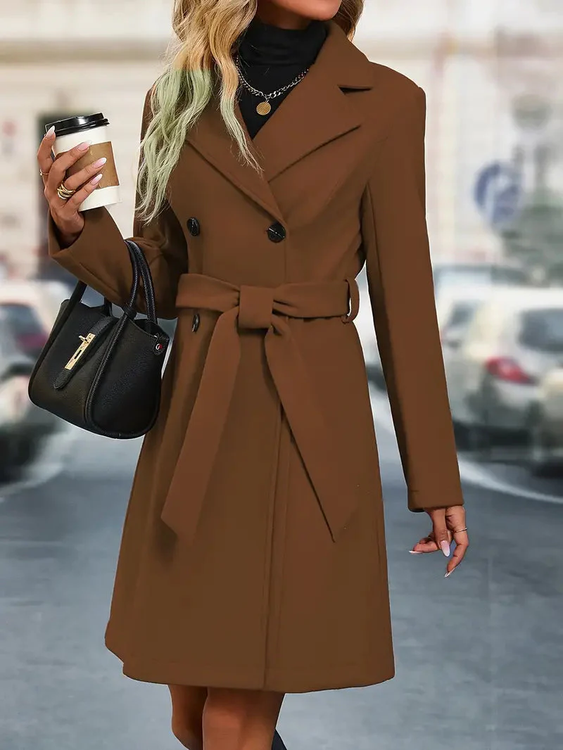 Manteau Trench à Double Boutonnage pour Femme - Image 11