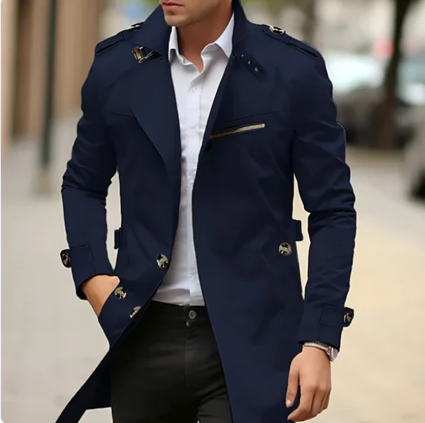 Manteau Trench Classique Léger Confortable Homme - Durable Élégant Intemporel Voyage Décontracté d'Été - Image 2