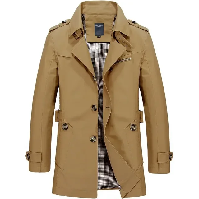 Manteau Trench Classique Léger Confortable Homme - Durable Élégant Intemporel Voyage Décontracté d'Été - Image 3