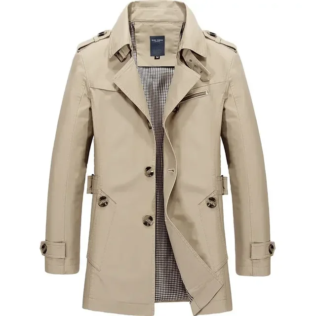 Manteau Trench Classique Léger Confortable Homme - Durable Élégant Intemporel Voyage Décontracté d'Été - Image 4