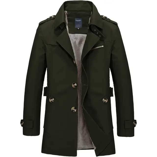 Manteau Trench Classique Léger Confortable Homme - Durable Élégant Intemporel Voyage Décontracté d'Été - Image 5