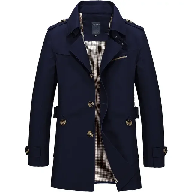 Manteau Trench Classique Léger Confortable Homme - Durable Élégant Intemporel Voyage Décontracté d'Été - Image 8