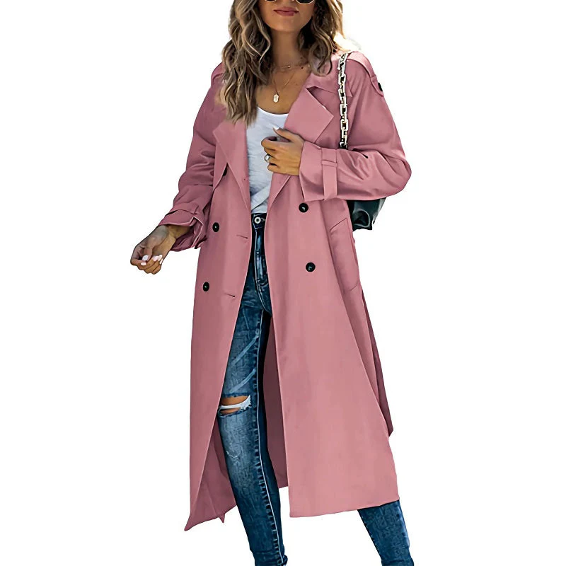 Manteau Trench Long Élégant pour Femme – Veste Classique et Stylée - Image 2