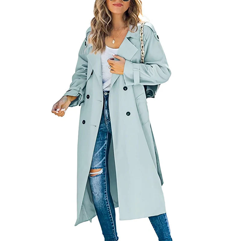 Manteau Trench Long Élégant pour Femme – Veste Classique et Stylée - Image 5