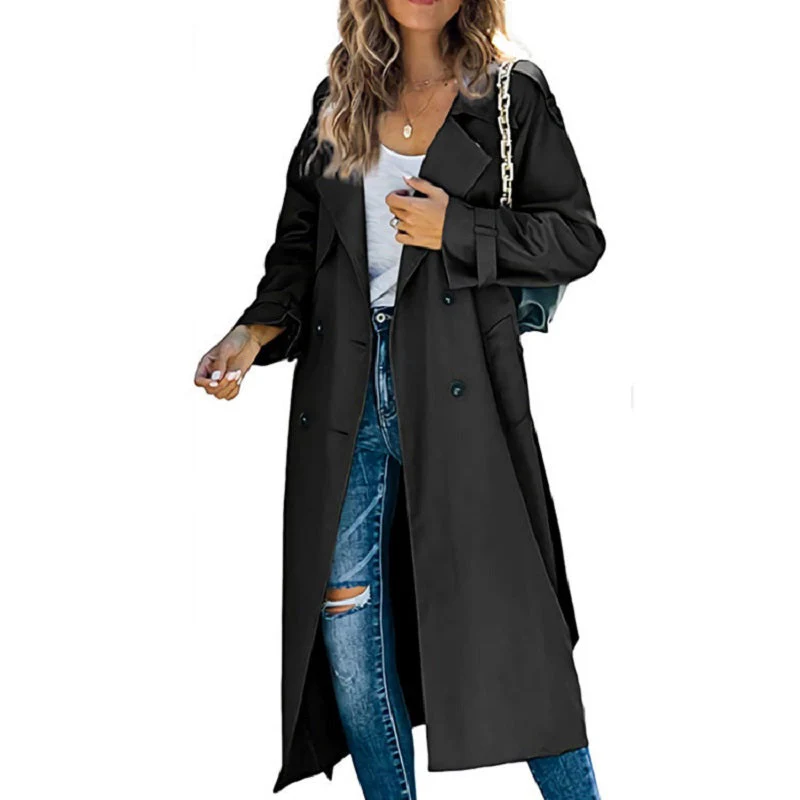 Manteau Trench Long Élégant pour Femme – Veste Classique et Stylée - Image 6