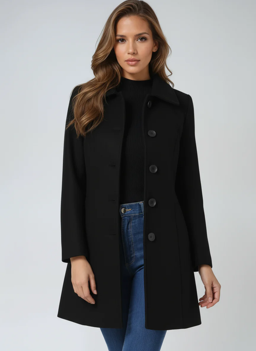 Manteaux Trench d’Hiver pour Femmes à Simple Boutonnage