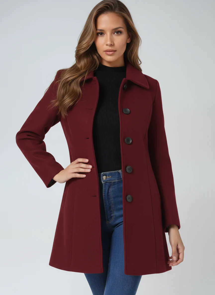Manteaux Trench d’Hiver pour Femmes à Simple Boutonnage - Image 6