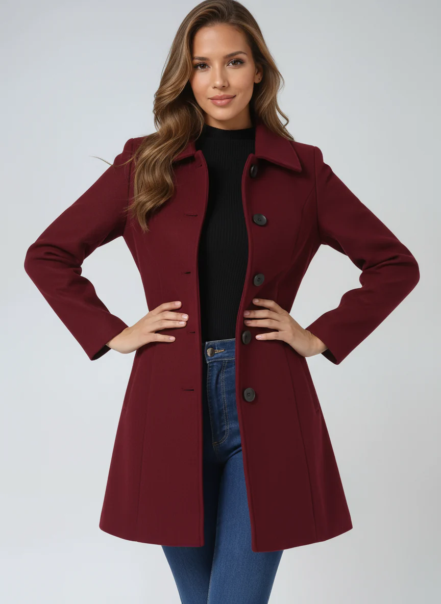Manteaux Trench d’Hiver pour Femmes à Simple Boutonnage - Image 7