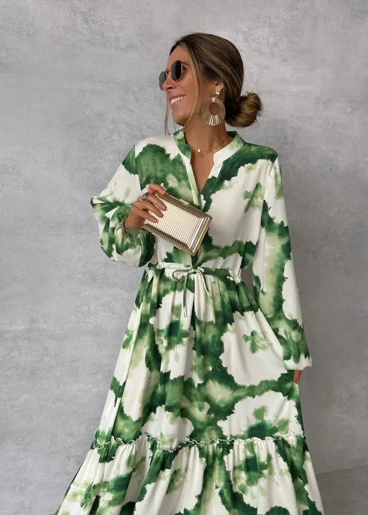 Maxi robe bohème à manches longues – Esprit libre et féminin
