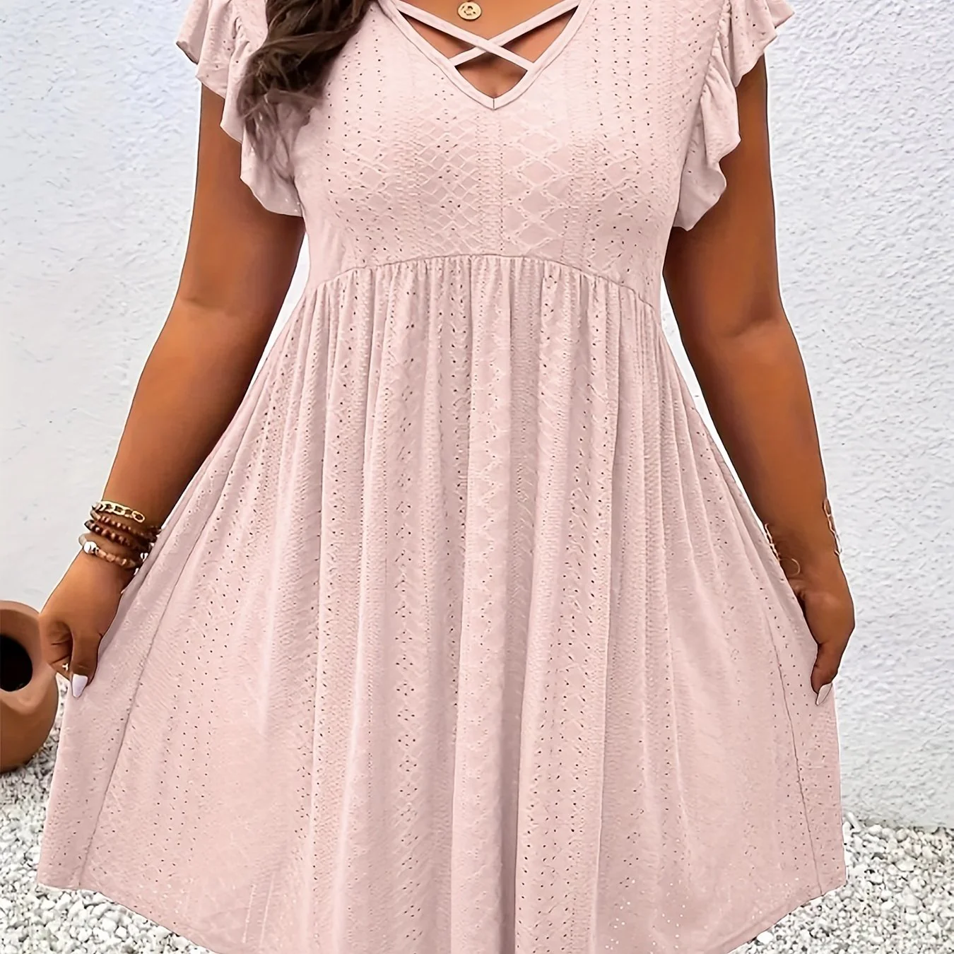 Mini robe décontractée à manches courtes – Parfaite pour les journées chaudes - Image 5
