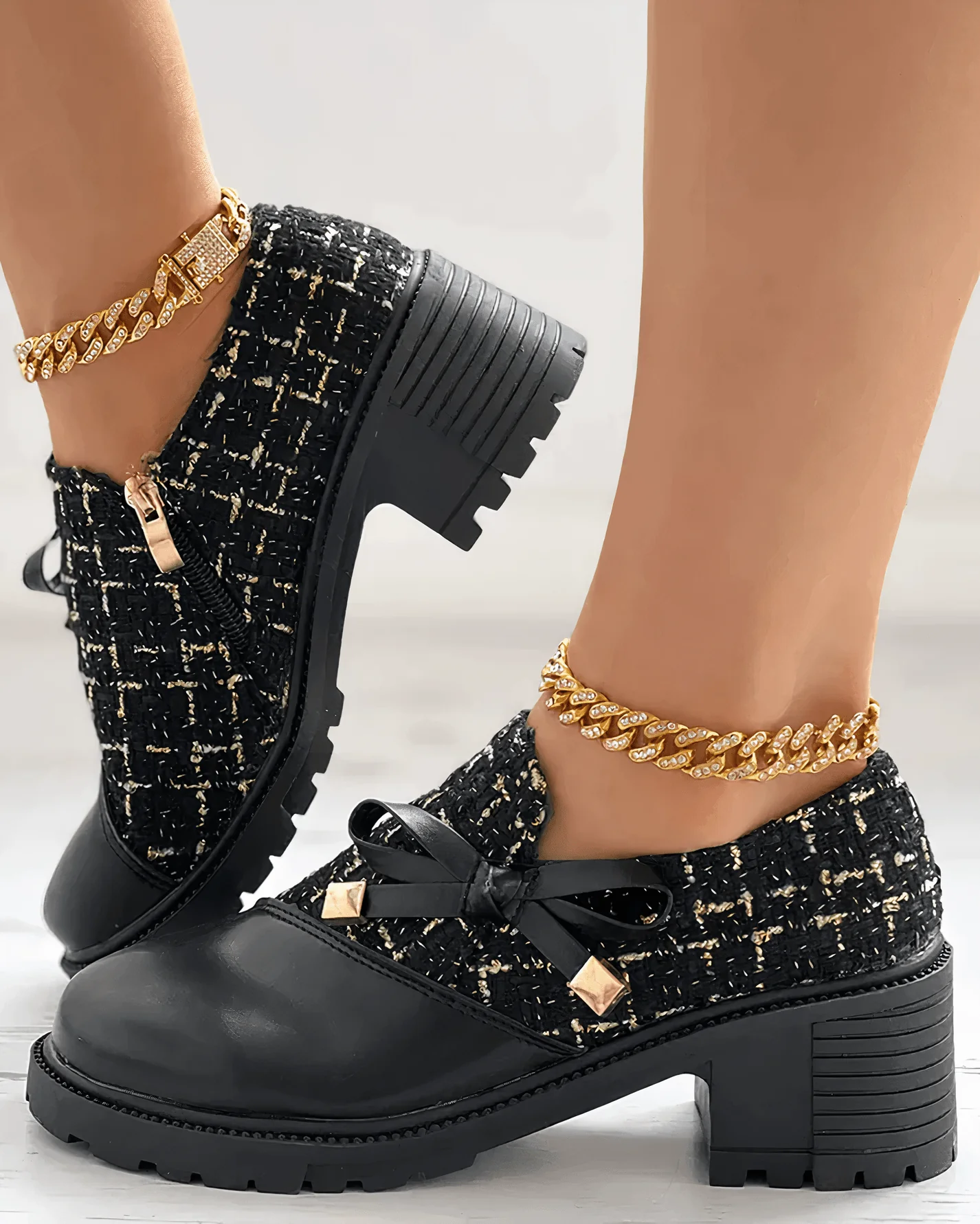 Mocassins à talon bloc sophistiqués femmes – Élégants, durables, polyvalents - Image 4