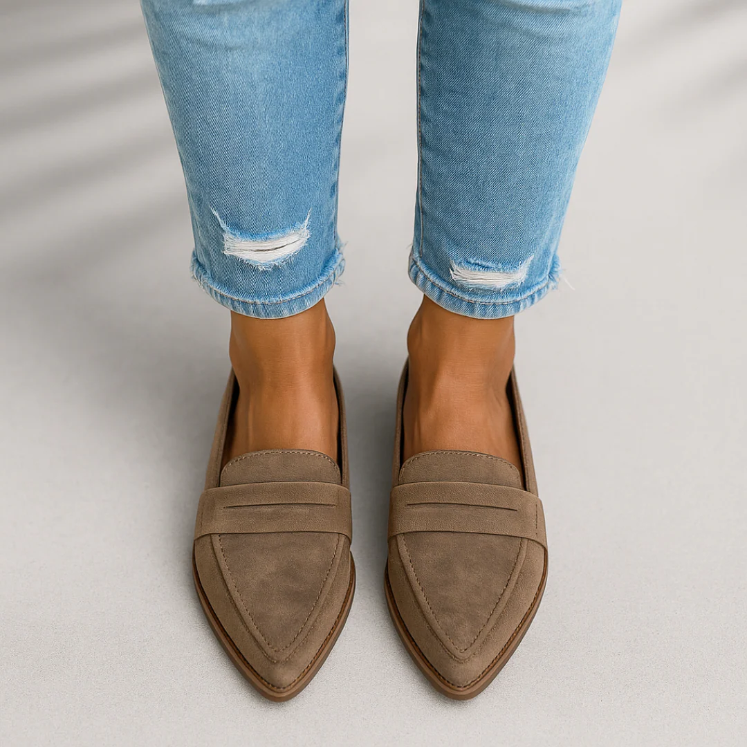 Mocassins classiques en daim pour femmes – Chaussures élégantes à bout pointu - Image 5
