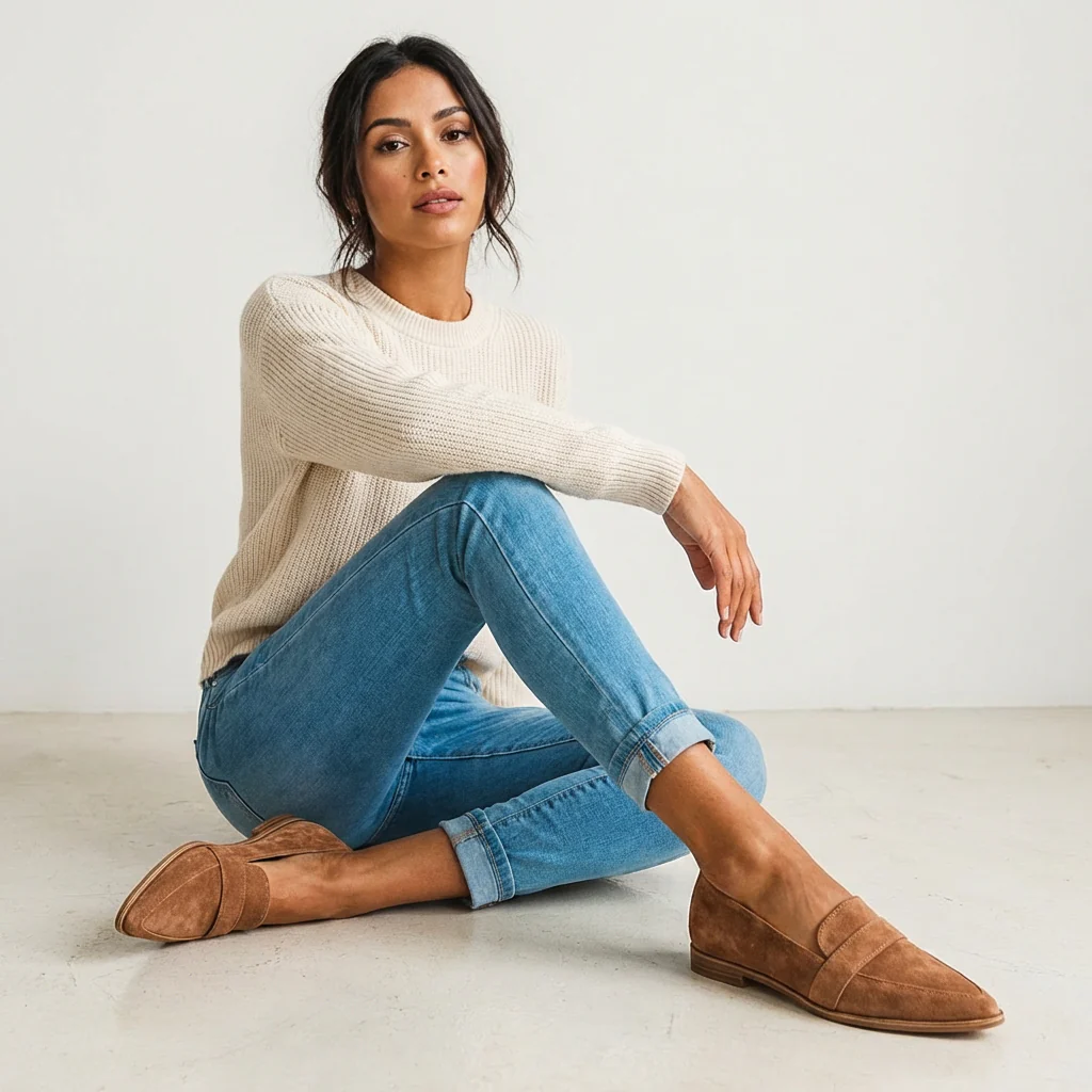Mocassins classiques en daim pour femmes – Chaussures élégantes à bout pointu - Image 6