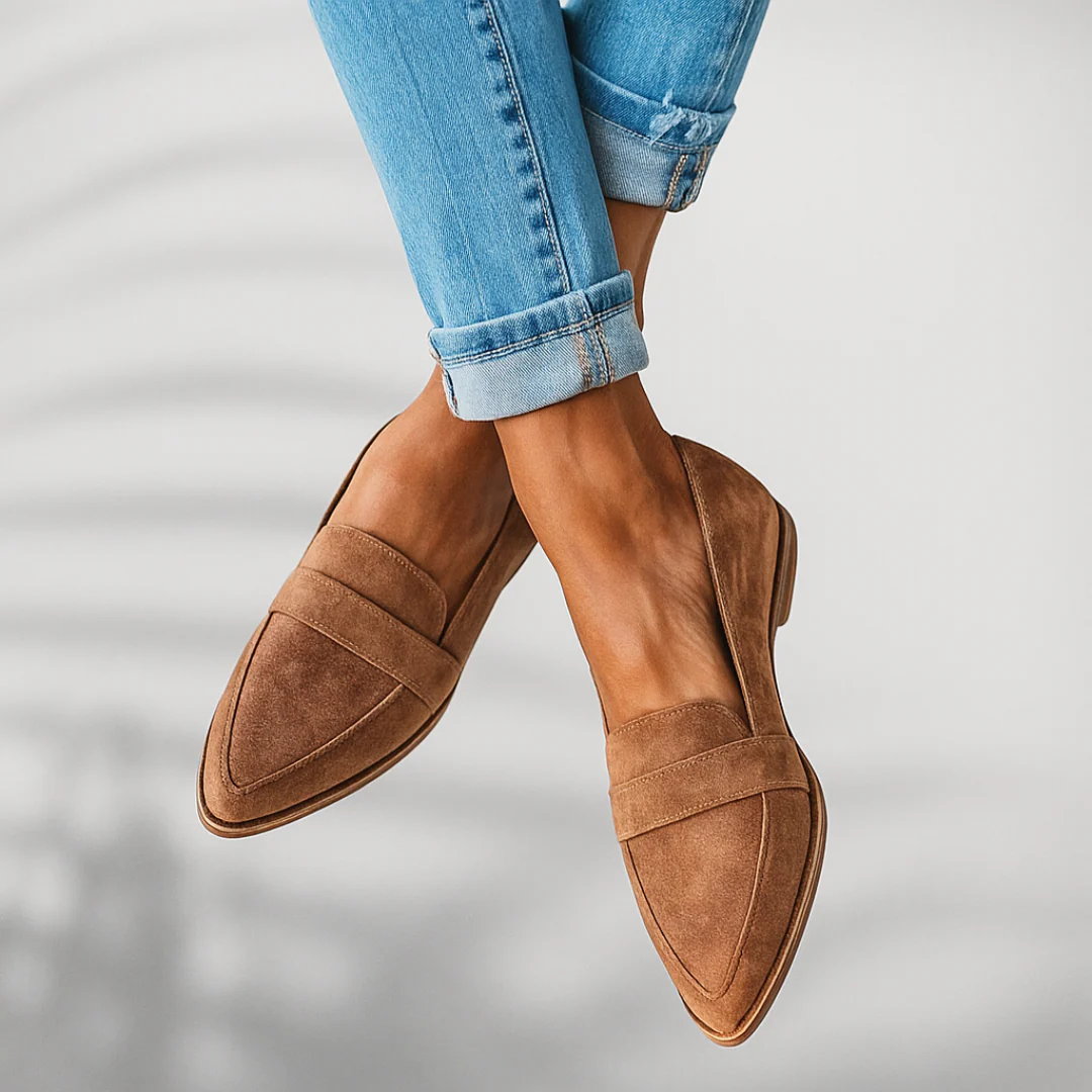 Mocassins classiques en daim pour femmes – Chaussures élégantes à bout pointu - Image 7