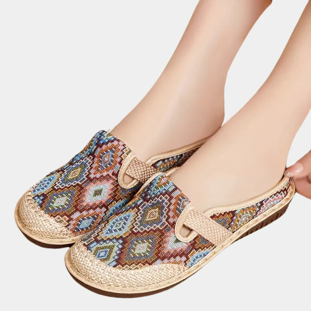 Mules d’Été Brodées Femme – Chaussures Slip-On Confortables et Fashion - Image 2