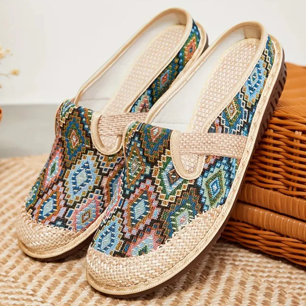 Mules d’Été Brodées Femme – Chaussures Slip-On Confortables et Fashion - Image 4