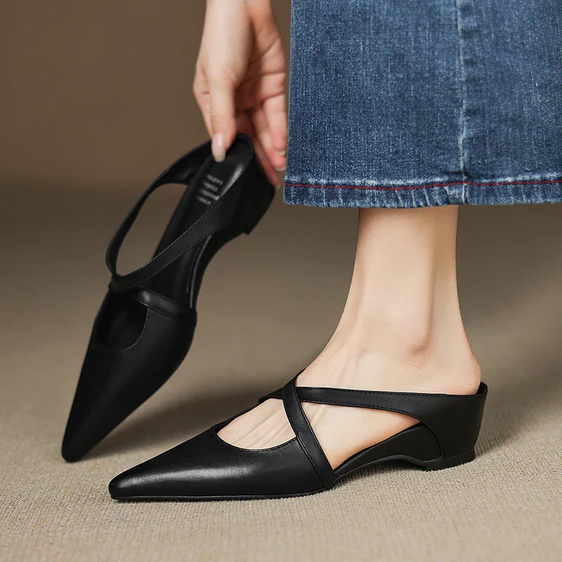 Mules en cuir véritable pour femmes – Élégantes, confortables et décontractées - Image 13