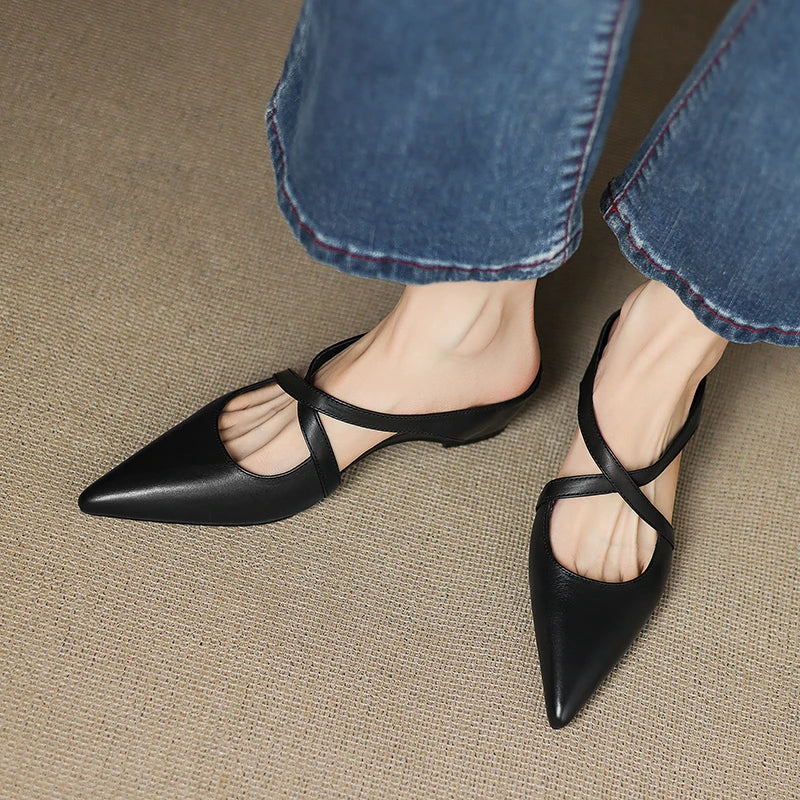 Mules en cuir véritable pour femmes – Élégantes, confortables et décontractées - Image 16