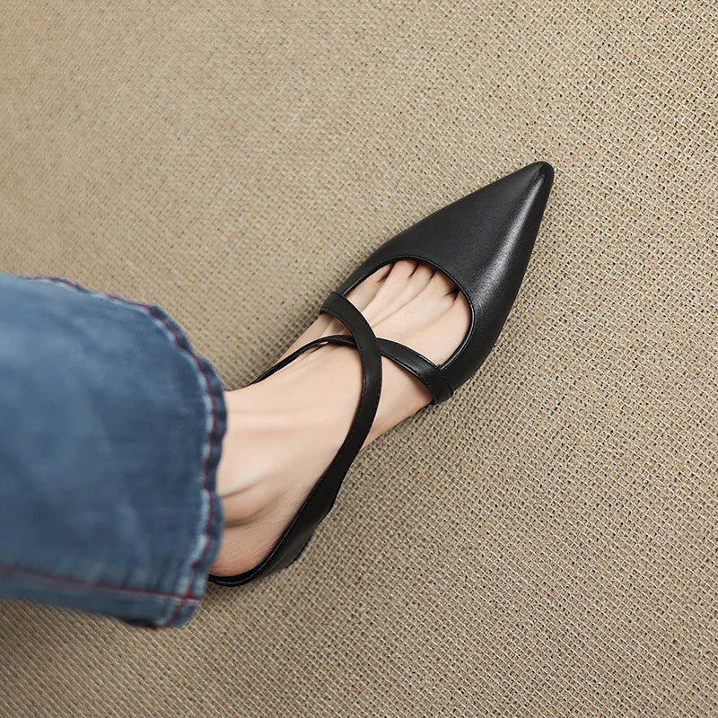 Mules en cuir véritable pour femmes – Élégantes, confortables et décontractées - Image 17