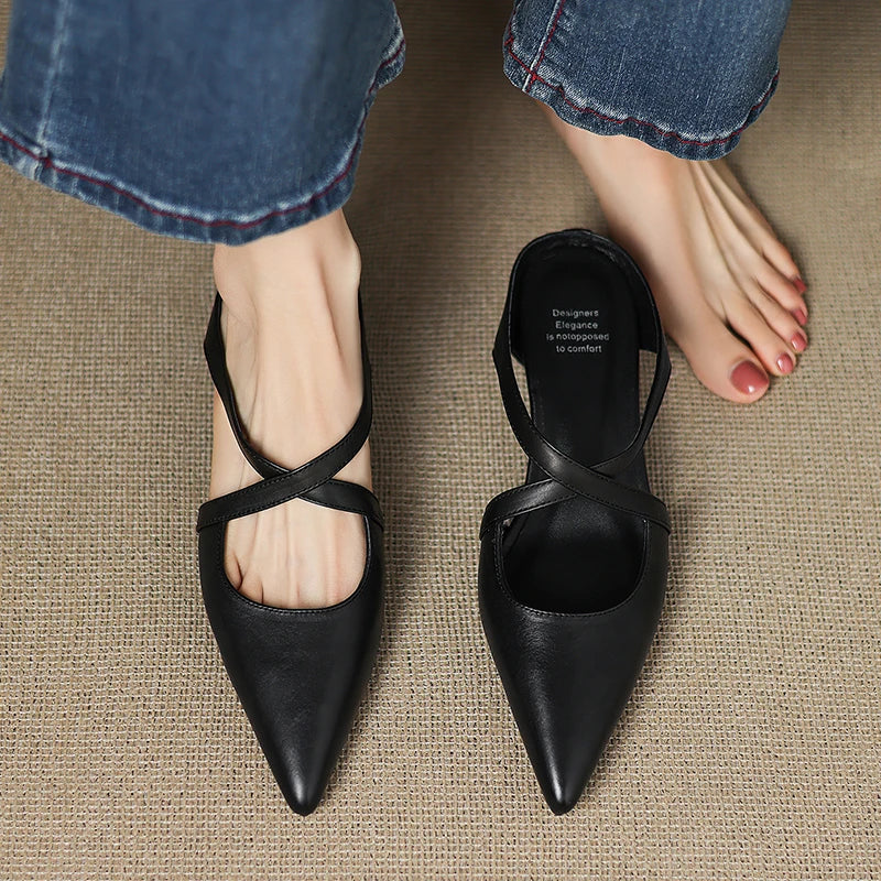 Mules en cuir véritable pour femmes – Élégantes, confortables et décontractées - Image 18