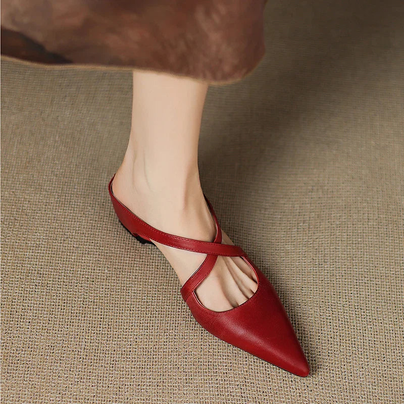 Mules en cuir véritable pour femmes – Élégantes, confortables et décontractées - Image 3