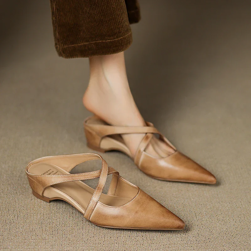 Mules en cuir véritable pour femmes – Élégantes, confortables et décontractées - Image 7