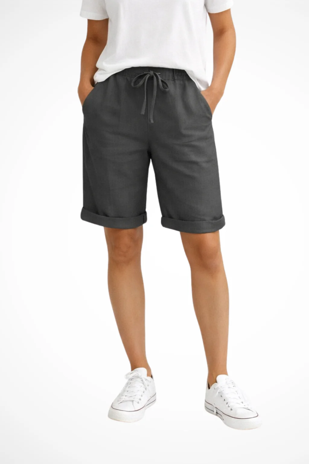 Pantalon Capri en lin coupe décontractée pour femme – Léger et confortable, idéal au quotidien - Image 5