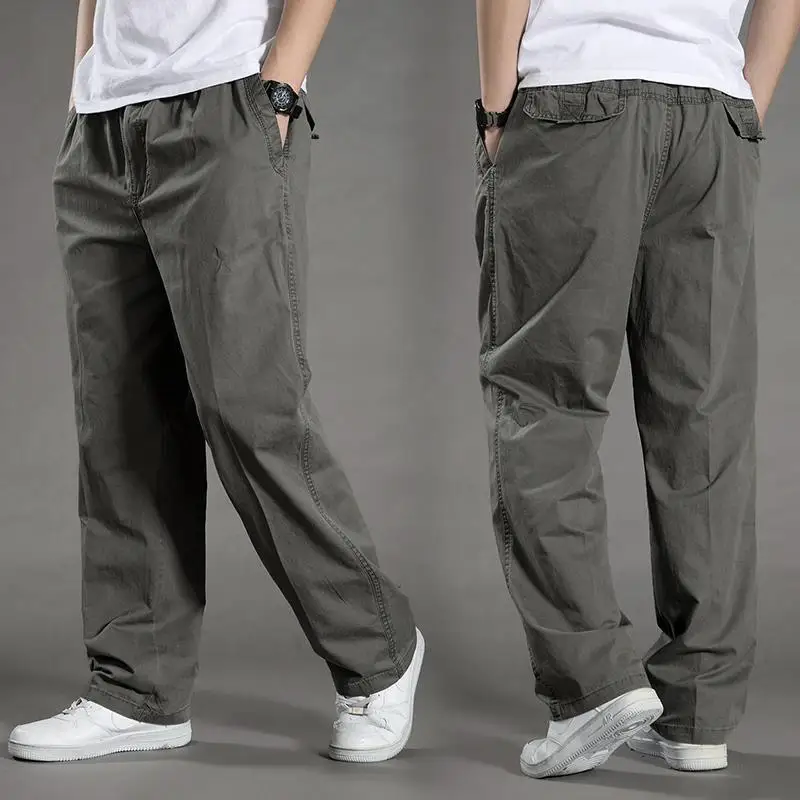 Pantalon Cargo Coupe Décontractée pour Homme – Pantalon Quotidien à Taille Élastique