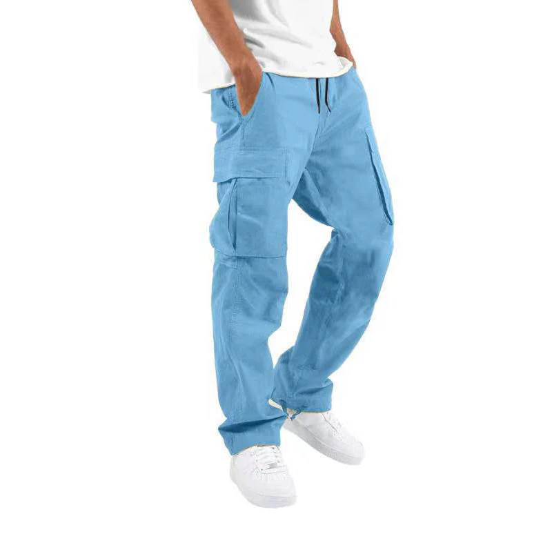 Pantalon Cargo Homme Coupe Ample à Jambes Larges – Pantalon Décontracté en Coton Mélangé - Image 12