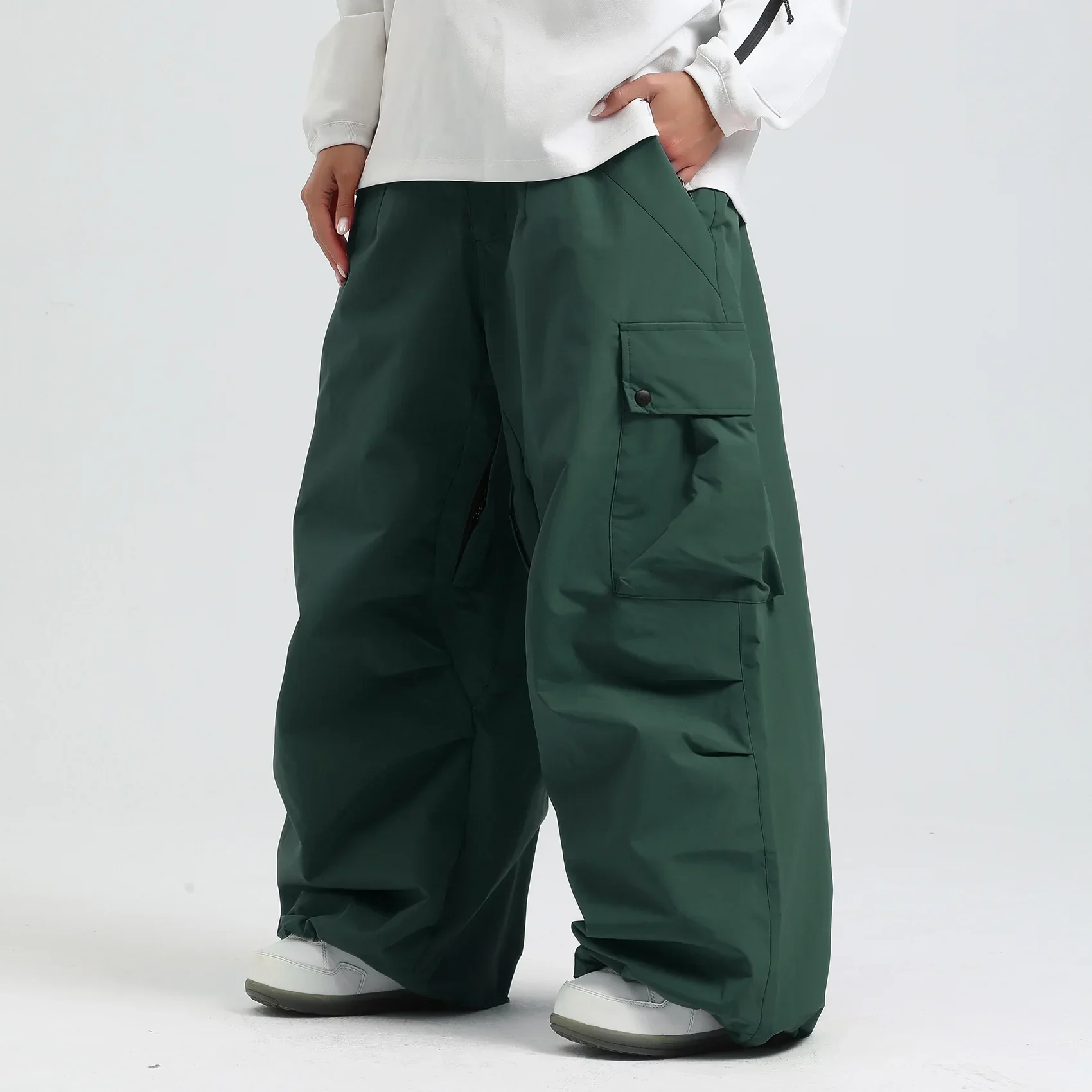 Pantalon de Ski Ample Unisexe – Pantalon de Snowboard Respirant avec Zipp et Isolation
