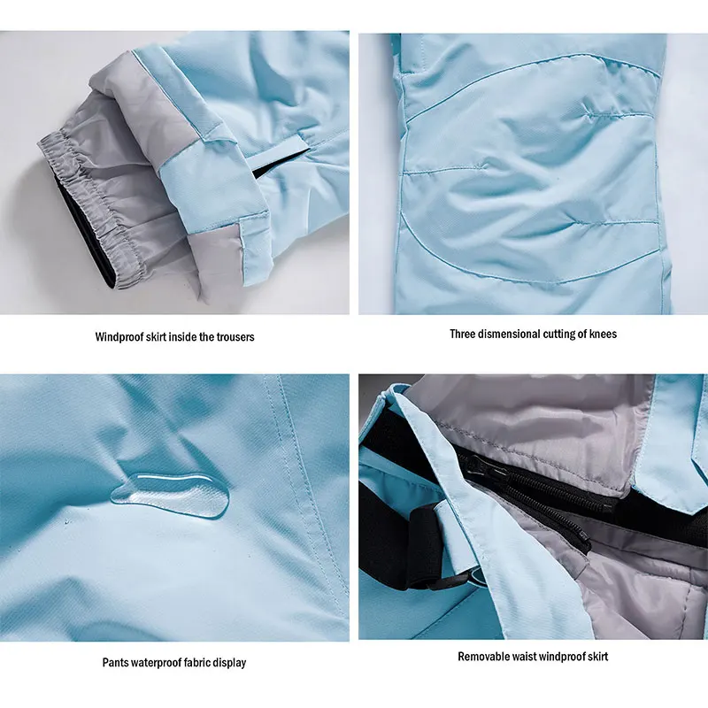 Pantalon de Ski Hivernal Unisexe – Pantalon Étanche et Coupe-Vent avec Protection de Taille - Image 15