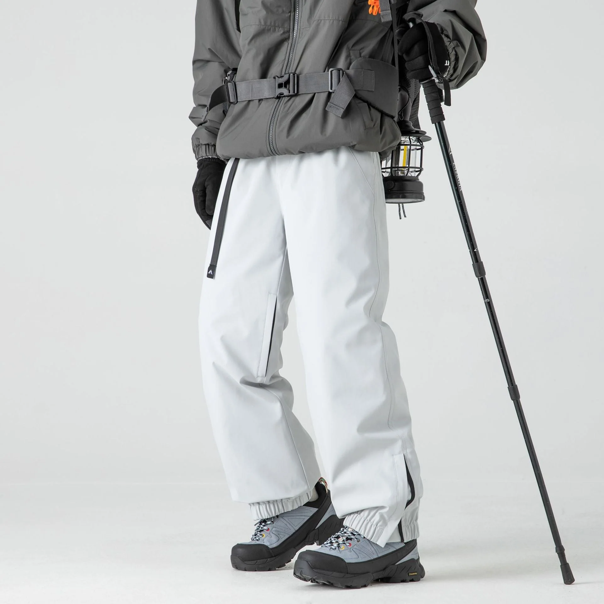 Pantalon de Ski Homme à Coque Rigide Doublé Polaire – Taille Mi-Haute Imperméable - Image 3