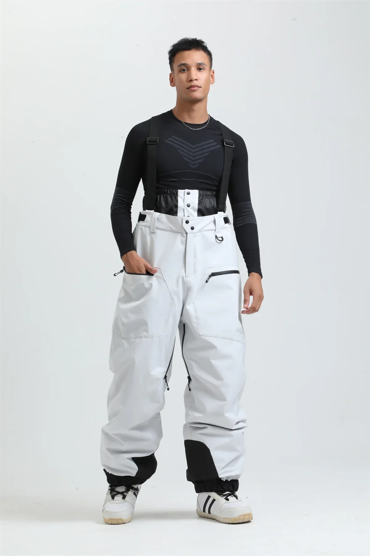 Pantalon de Ski Unisexe avec Bretelles – Pantalon de Snow Étanche pour Froid Extrême (-40°C)