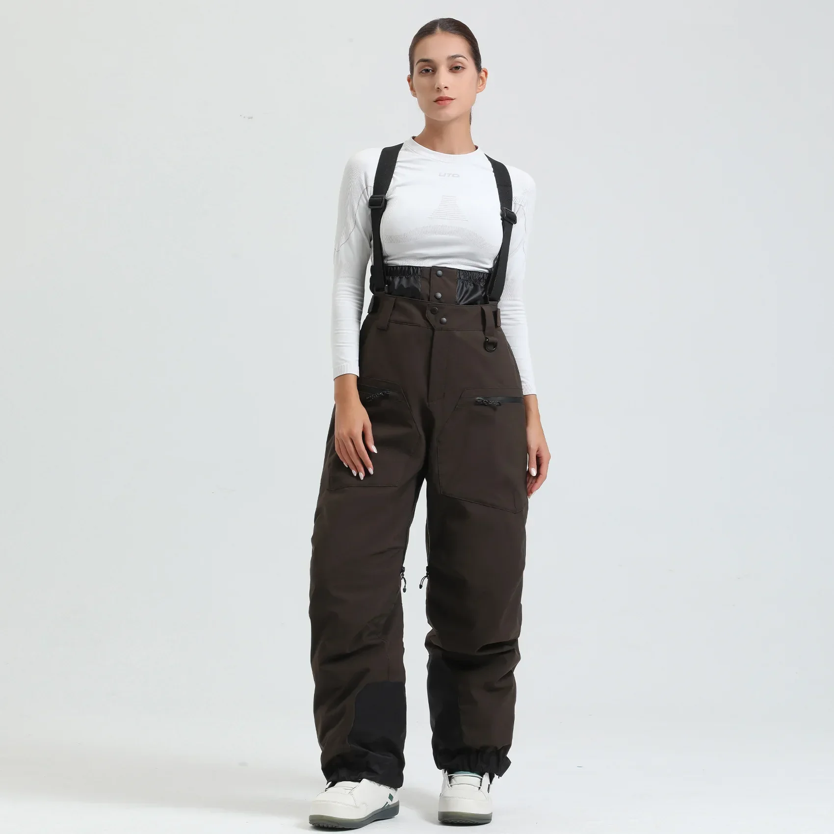 Pantalon de Ski Unisexe avec Bretelles – Pantalon de Snow Étanche pour Froid Extrême (-40°C) - Image 13