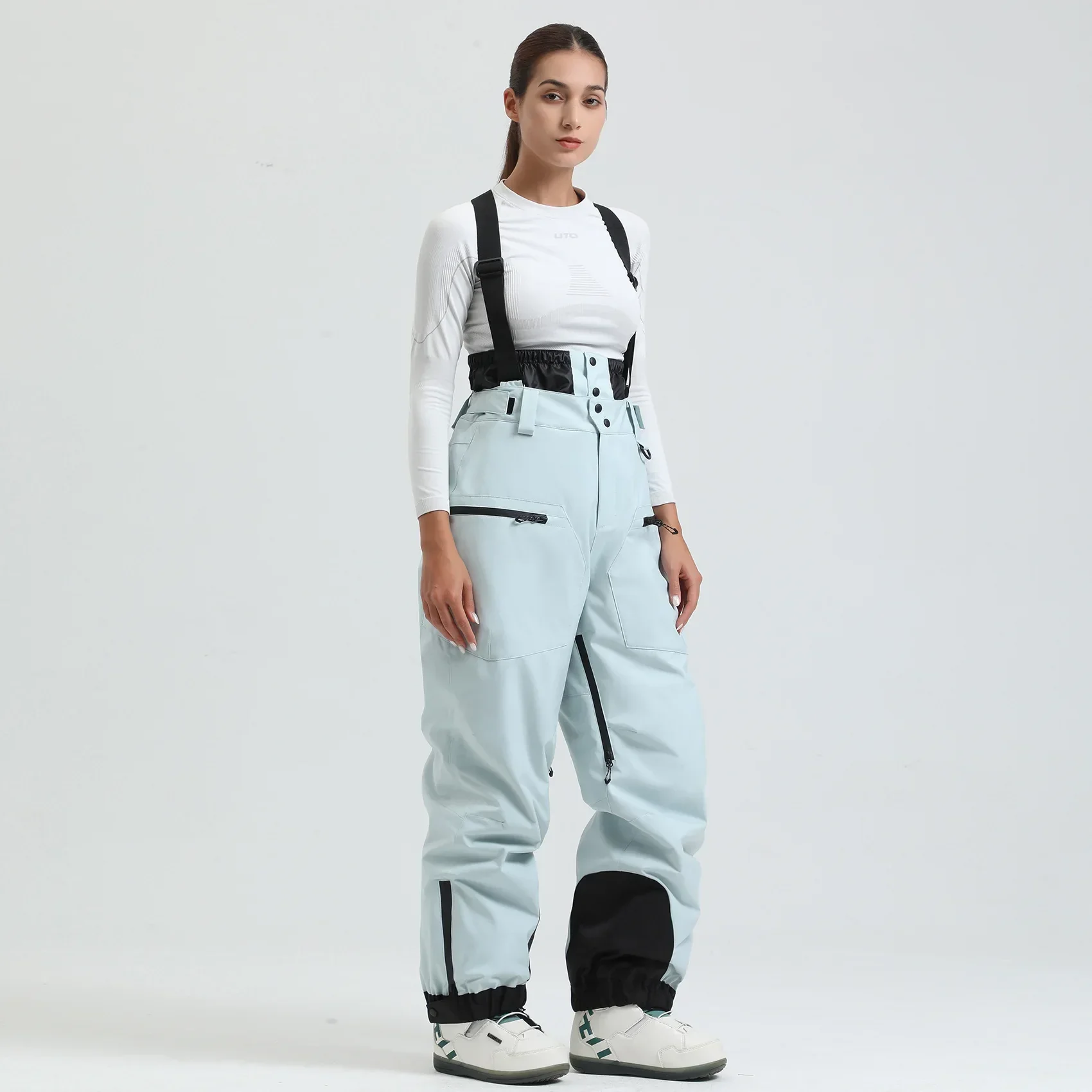 Pantalon de Ski Unisexe avec Bretelles – Pantalon de Snow Étanche pour Froid Extrême (-40°C) - Image 9