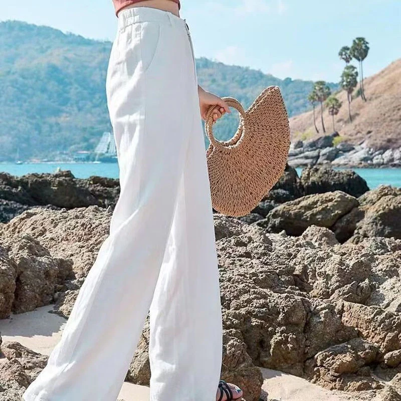 Pantalon Décontracté Élégant Femme – Pantalon Confort Classique à Jambe Large - Image 2