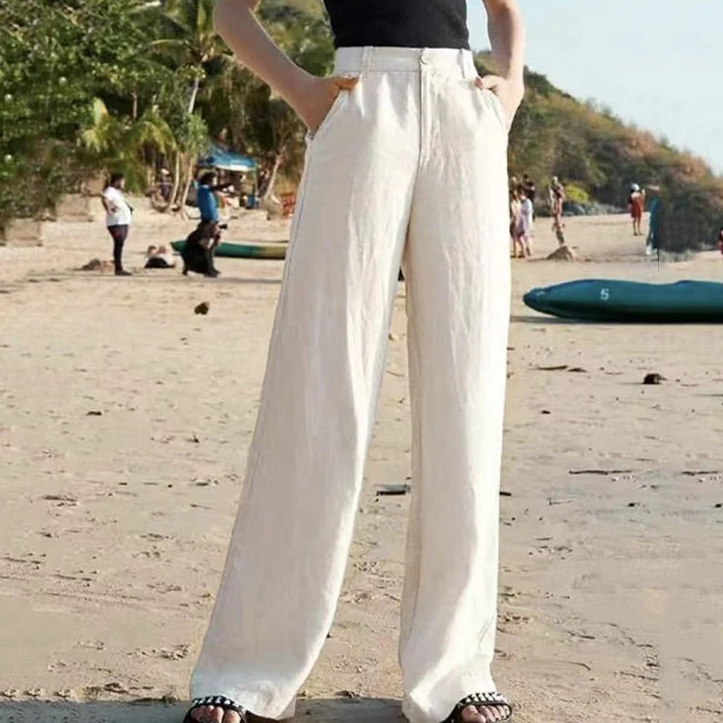 Pantalon Décontracté Élégant Femme – Pantalon Confort Classique à Jambe Large - Image 3