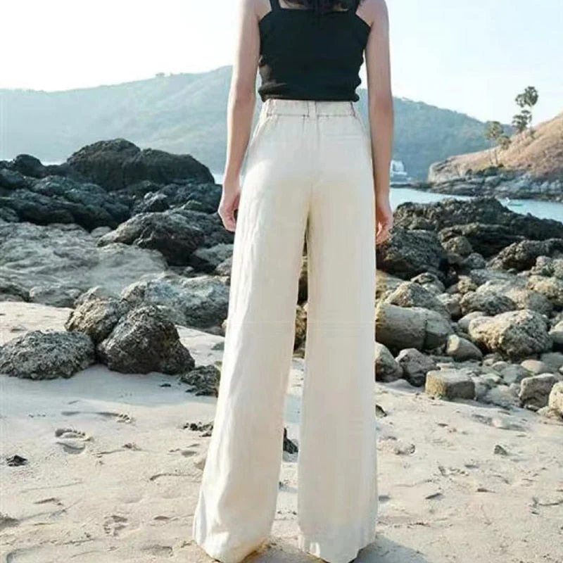 Pantalon Décontracté Élégant Femme – Pantalon Confort Classique à Jambe Large - Image 5
