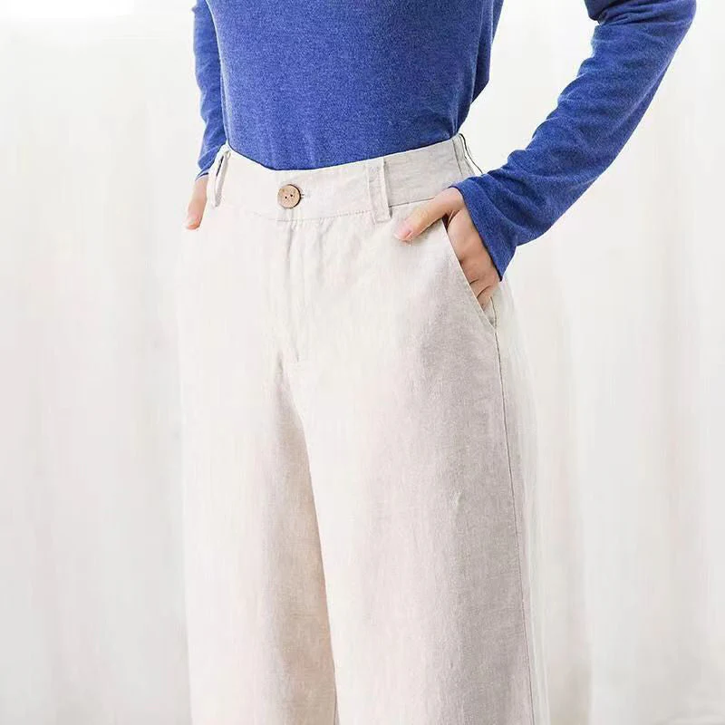 Pantalon Décontracté Élégant Femme – Pantalon Confort Classique à Jambe Large - Image 7