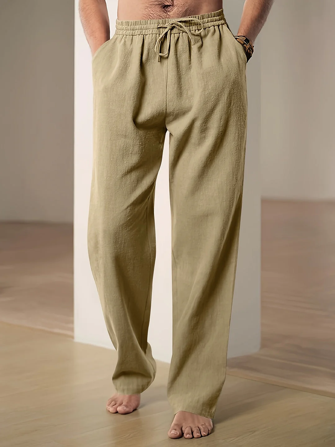 Pantalon détente homme en lin – Confort respirant pour les journées chaudes - Image 5