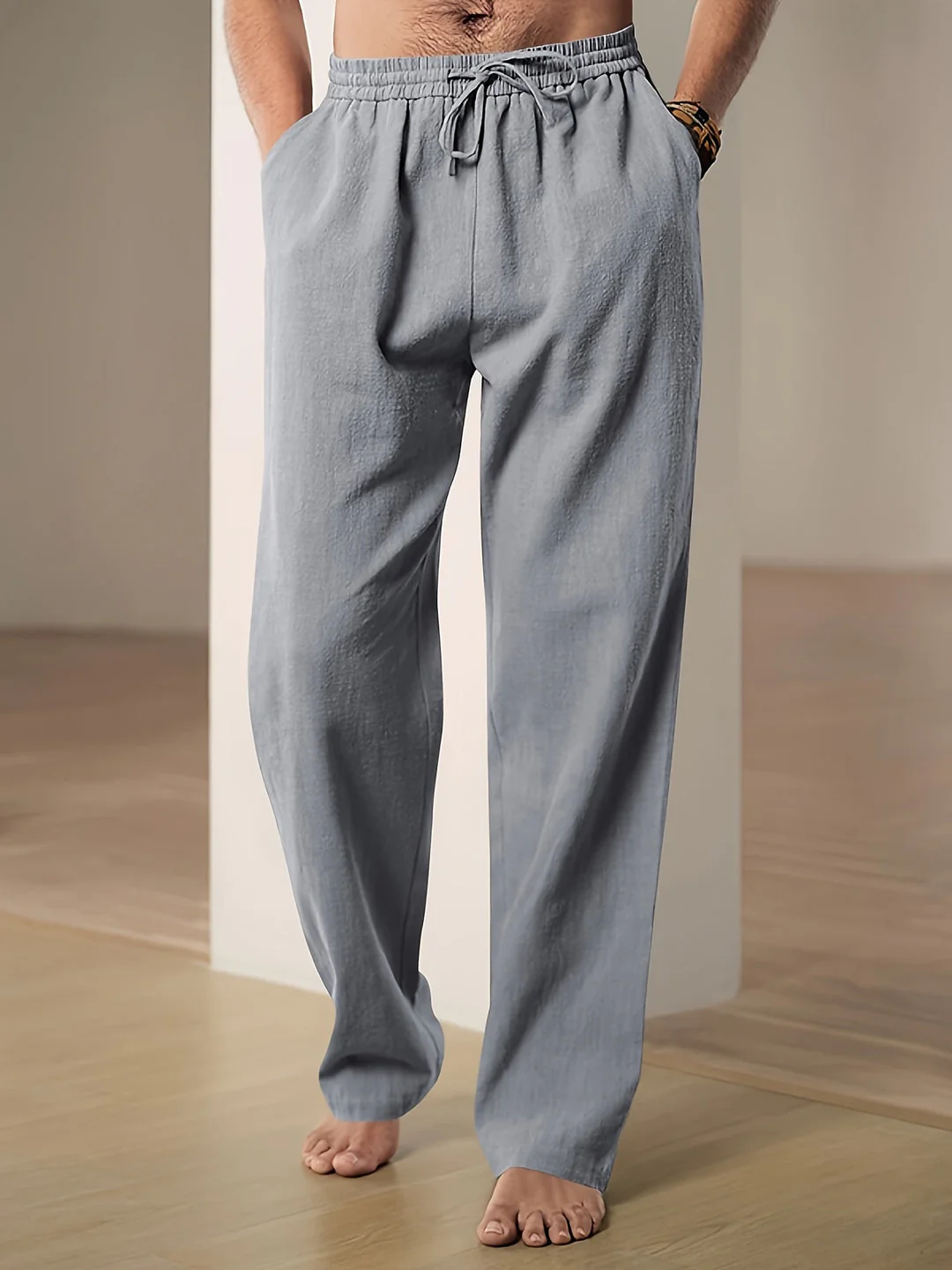 Pantalon détente homme en lin – Confort respirant pour les journées chaudes - Image 6