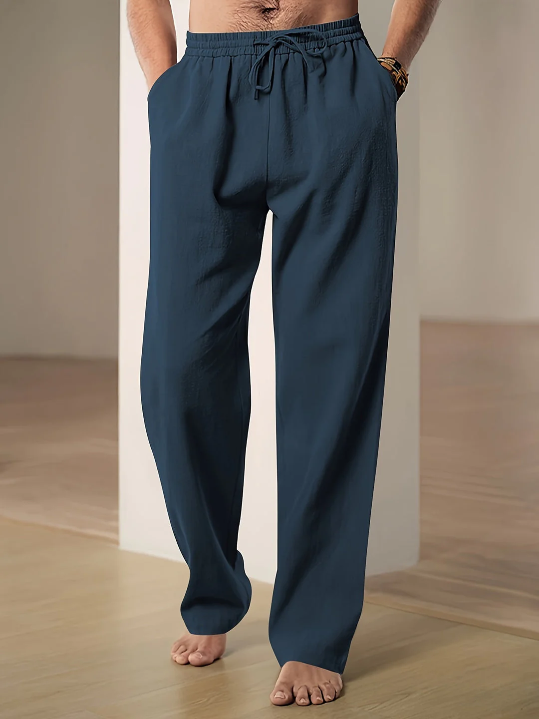 Pantalon détente homme en lin – Confort respirant pour les journées chaudes - Image 7