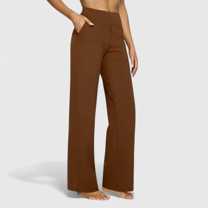 Pantalon Femme Taille Haute à Jambe Droite – Coupe Décontractée Confortable - Image 10