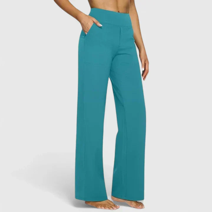 Pantalon Femme Taille Haute à Jambe Droite – Coupe Décontractée Confortable - Image 12