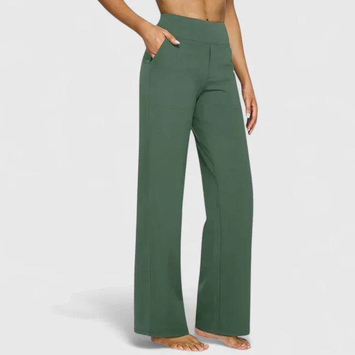 Pantalon Femme Taille Haute à Jambe Droite – Coupe Décontractée Confortable - Image 13