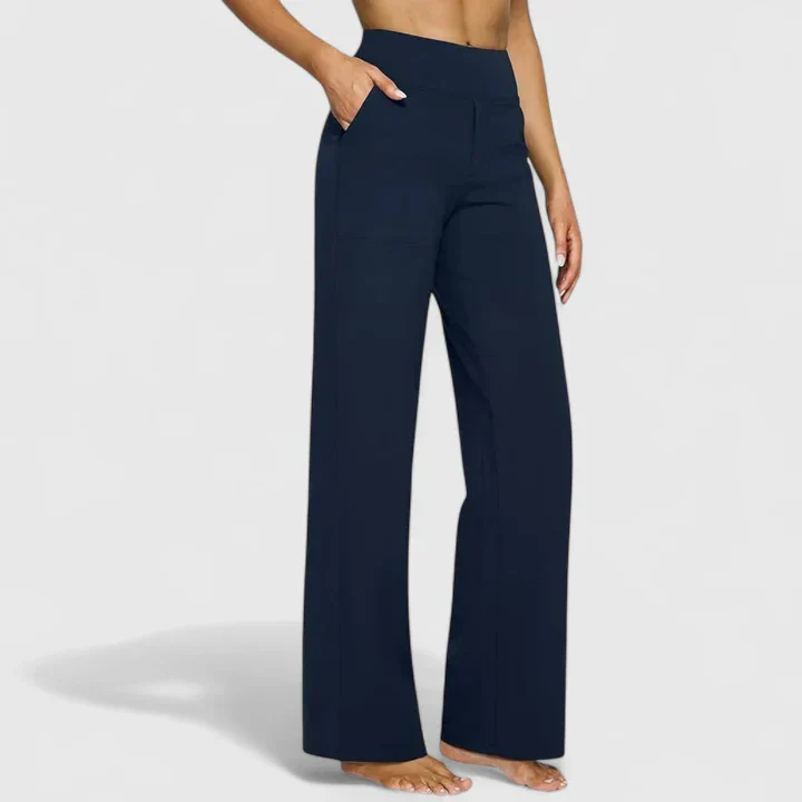 Pantalon Femme Taille Haute à Jambe Droite – Coupe Décontractée Confortable - Image 14