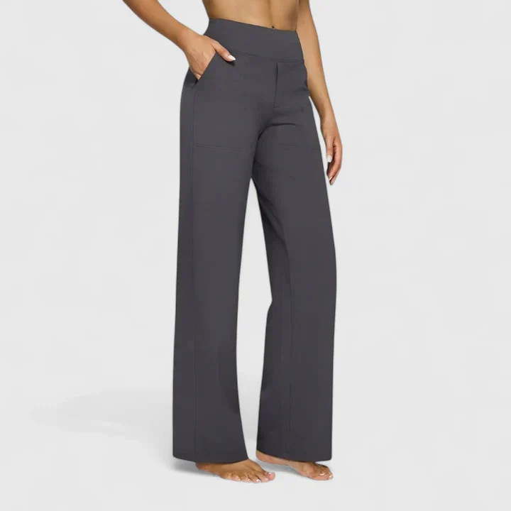 Pantalon Femme Taille Haute à Jambe Droite – Coupe Décontractée Confortable - Image 5