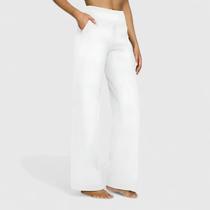 Pantalon Femme Taille Haute à Jambe Droite – Coupe Décontractée Confortable - Image 6