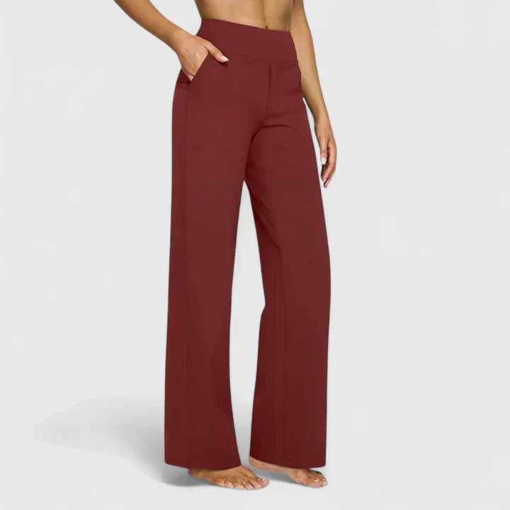 Pantalon Femme Taille Haute à Jambe Droite – Coupe Décontractée Confortable - Image 8